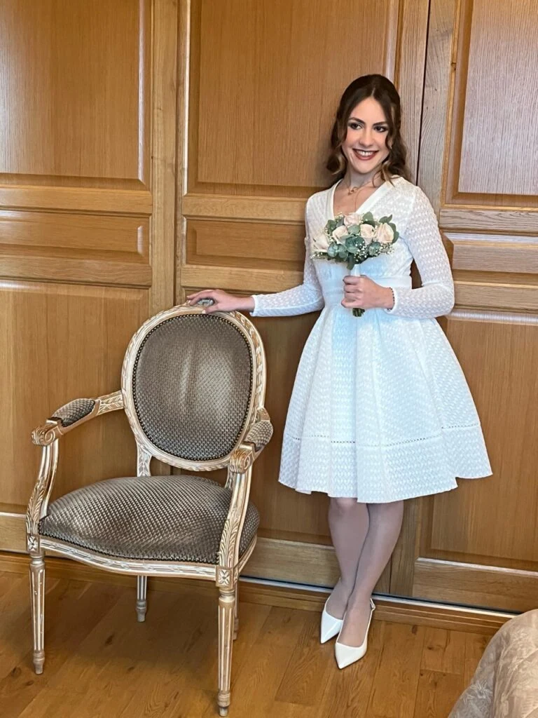 coiffure et maquillage de mariée à versailles de face paris stéphanie gravier